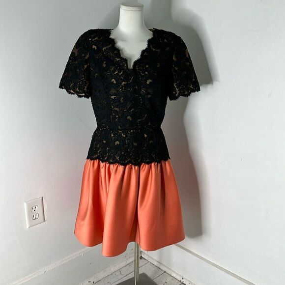 Vintage 80s Does 50s Rickie Freeman Drop Waist Dress - Picture 1 of 6